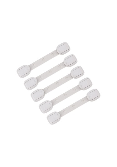 Jeemson 5 Adet Gri Çocuk Güvenlik Kilidi - Çift Yönlü Ayarlanabilir Dolap/çekmece/ Buzdolabı Kilitleri - Bebek Ellerini Korumak İçin Abs Malzeme Gri