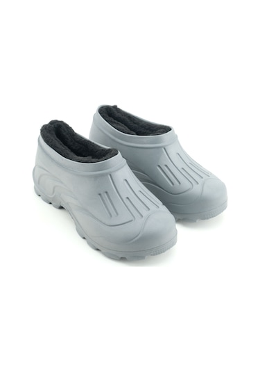 Gezer Erkek Kışlık İçi Peluşlu Çıkarılıabilir Rahat Taban Kısa Eva Kar Bot Gri