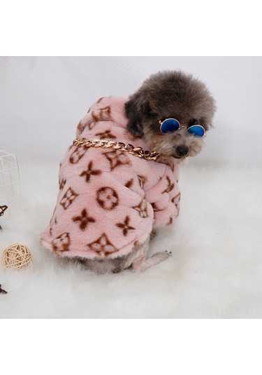 Vkemall Kışlık Kalın Kuşaklı Köpek Montu - Puf Malzeme Isı Sağlar - Teddy, Shih Tzu, Chihuahua İçin Beyaz M Beden