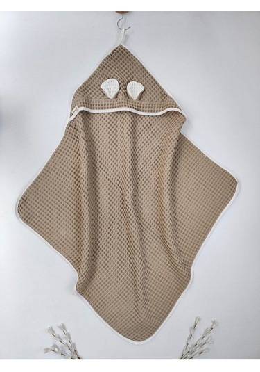 Ekru Pike Bebek Battaniyesi Doğal Organik Uyku Çift Taraflı Bebek Havlu Örtü Yenidoğan Mevsimlik S.kahve Sütlü Kahve