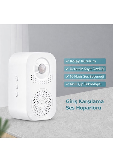 Şarjlı Sesli İkaz Akıllı Kapı Sensörü, Mağaza, Ofis, Depo, Ev,