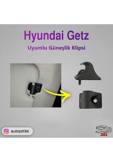 Hyundaı Getz Uyumlu Güneşlik Klipsi Güneşlik Klipsi