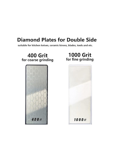 5-ın-1 Elmas Bileme Plakası Bıçak Ve Makas Bileyici Seramik Bıçak Bileyici Çubuk Çift Taraflı 400/1000 Grit Petek Yüzey Dış Mekan