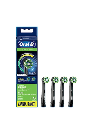 Oral-B Cross Action X-Filament Şarjlı Diş Fırçası Yedek Başlığı 4'lü