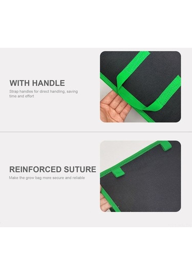 Ulzyvf Yetiştirme Ve Torbası Taşıma Şekilli Sebze Nefes Kulplu, Katlanabilir, Kare İçin Galon Çiçekler Bitki Alabilir 5 - Jx