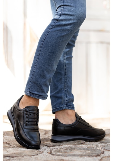 D0315 Günlük Ortopedik Erkek Klasik Garantili Ayakkabı Siyah