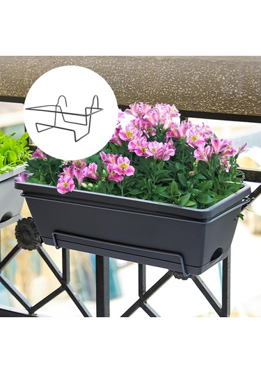 Bitki Kapları Tutucu Saksı Saksı Asılı Sepet Güverte Korkuluk Ekici Kutuları Kapalı Bitki Stantları Flowerpot Asılı Raf