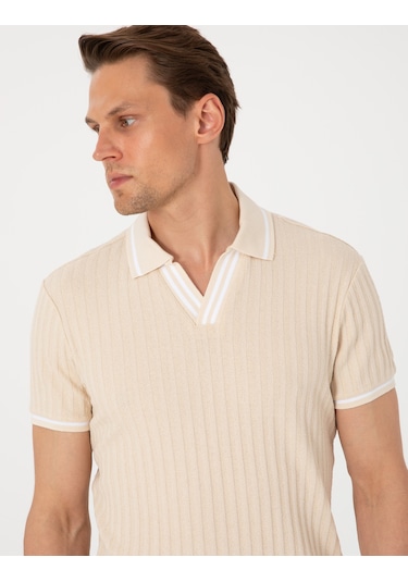 Pierre Cardin Erkek Bej Tişört 50310162-vr011 Bej