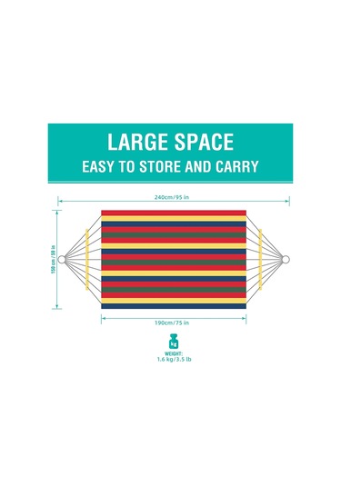 Açık Hamak Taşınabilir Bahçe Hamak Spor Ev Seyahat Kamp Salıncak Çok Renkli