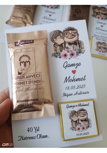 Farklı Market Nikah, Söz, Nişan Hediyesi Kahve Çikolata 7 Adet