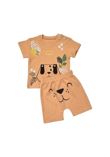 Erkek Bebek Şortlu Takım turuncu