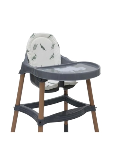 Premium Rahat Taşınabilir %100 Pamuk Beyaz Lüx Mama Sandalyesi Minderi