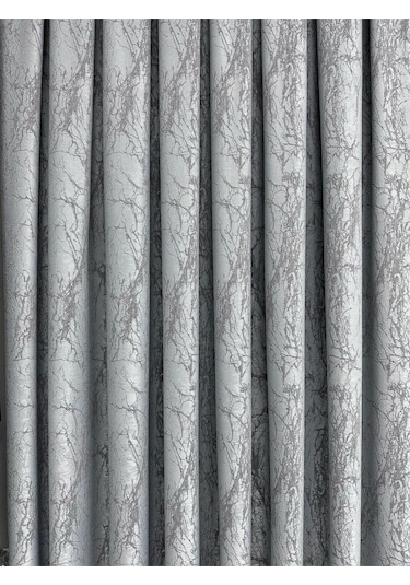 Velar Soft Buz Mavi/gri Fon Perde 1/3 Sık Pile Buz Mavi