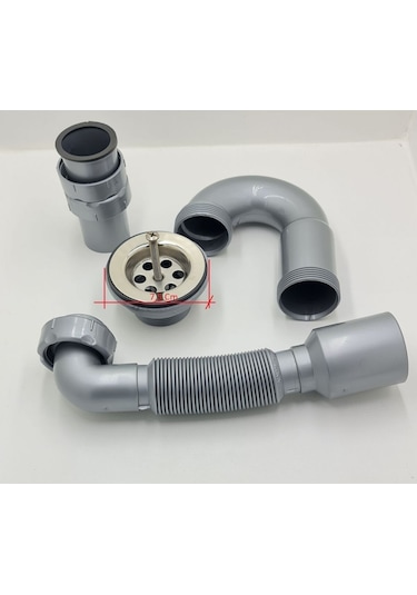 Donau Lavabo Eviye Sifonu S Tipi Körüklü Ø40 - 50 Mm Çıkışlı