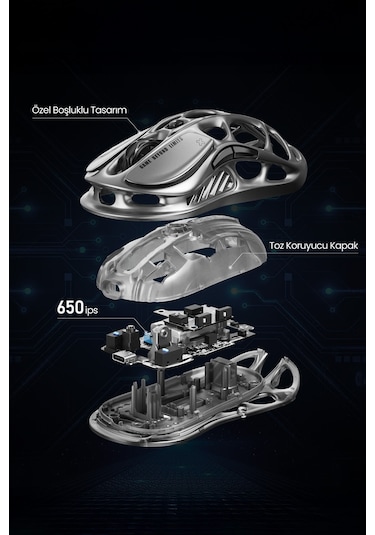Gravastar Mercury M1 Pro Süper Hafif Kablosuz Gaming Mouse