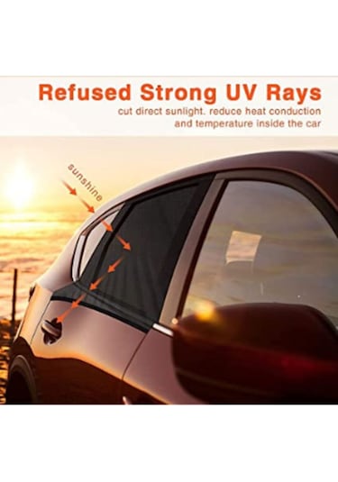 Araç Arka Yan Cam Güneşlik Perdesi Oto Araba Cam Filmi Örtüsü Kılıf Araba Güneş Önleyici Yan Cam