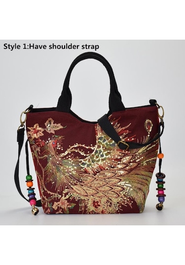 Parlak Payetler Tavuskuşu İşlemeli Kadın Kanvas Tote Çanta, Yaz Alışveriş Omuz Çantası Vintage Boncuklu İpli El Çantası Basit,normal Blue3 Çok Renkli Parlak Payetler Tavuskuşu İşlemeli Kadın Kanvas Tote Çanta, Yaz Alışveriş Omuz Çantası Vintage Boncuklu İpli El Çantası Basit,normal Blue3 Çok Renkli
