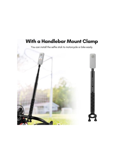 Reedark Siyah Alüminyum Alaşımlı Selfie Çubuğu, 500g Kapasiteli, 17-40mm Uyumlu, 28-115cm Uzunluk