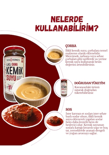 Veg&Bones İlikli Dana Kemik Suyu Yüksek Kolajen ve Protein Deposu 480 ML