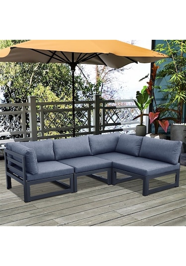 Royal Metal Bahçe Oturma Grubu Antrasit