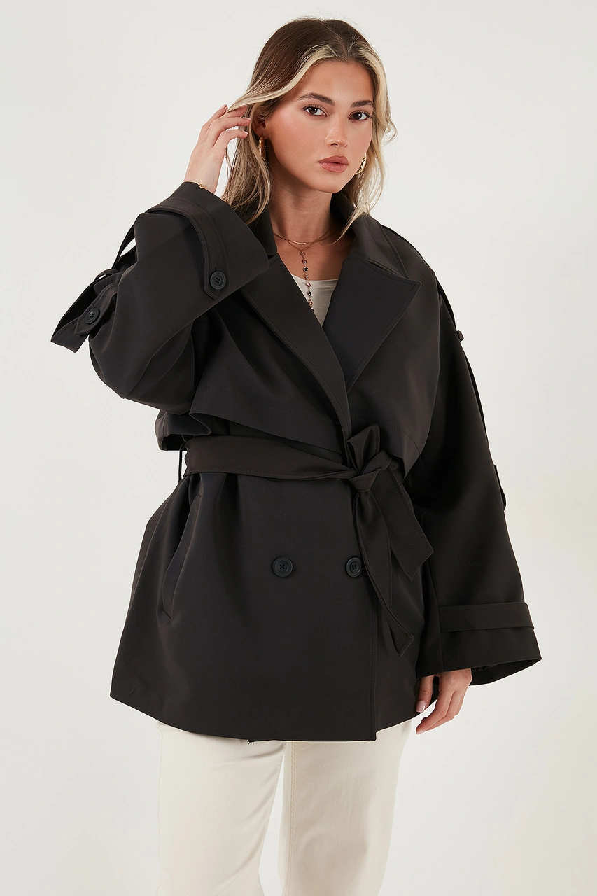 Lela Bayan Trençkot 6839580 Koyu Kahve Koyu Kahve