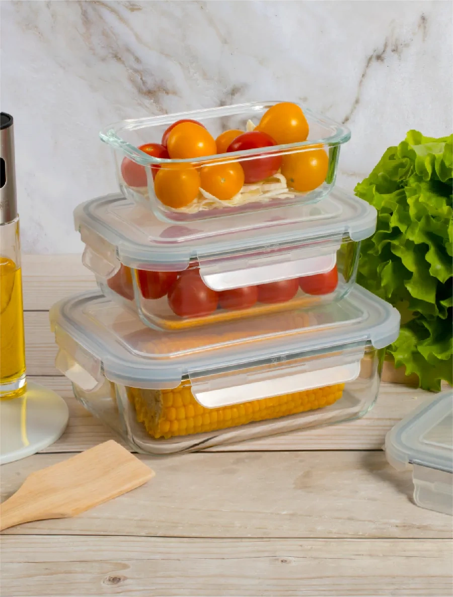 Regent İnox Kapaklı Cam Yemek Kabı 428897199 Beyaz