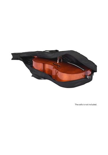 Ruicoo 1/8 Boyutu Keman Çantası, Omuz Taşıma Askısı, Yumuşak Döşeme Ve Aksesuar Çantaları, Siyah Nilon Malzeme Gri
