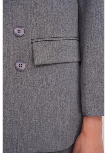 4745 Kadın Oversize Blazer Ceket Antrasit Antrasit
