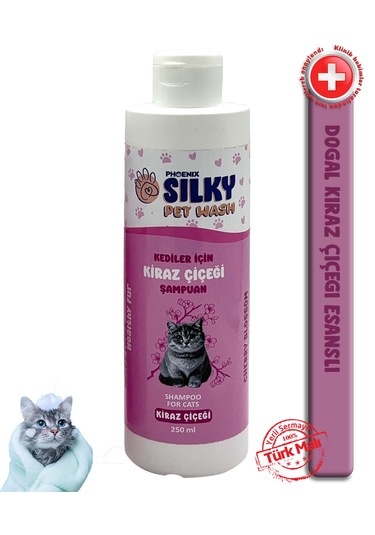 Silkypetwash - Kedilere Özel Kiraz Çiçeği Özlü Şampuan - 250ml