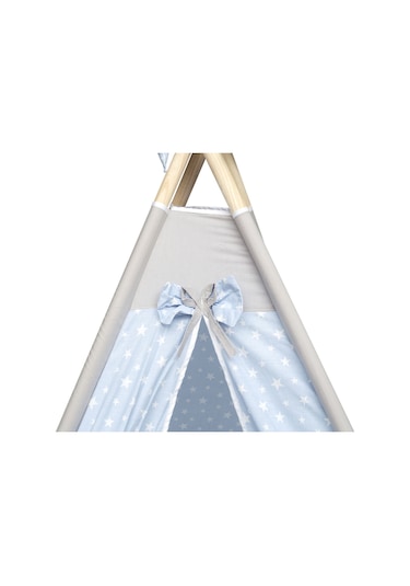 Exorbaby Xl Büyük Boy Ahşap Ve Pamuklu Oyun Çadırı , Oyun Evi Mavi