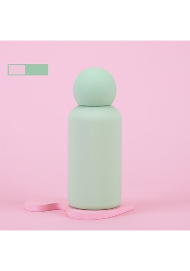 316 Paslanmaz Çelik Termos Bardak 350ml Yaratıcı Sevimli Çocuk Açık Hava Sporları Su Bardağı Beyaz