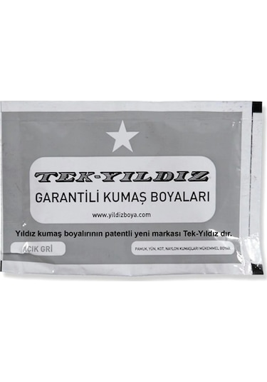 Tek Yıldız Kumaş Boyası Açık Gri