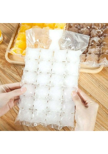 Maiyame Tek Kullandım Buz Küpü Torbaları 100 Adet 2400 Küp - Gıda Grubu Pvc, Kendini Kapatan, Silikon Huni İçeren, Hızlı Dondurma, Seyahat Ve Parti İçin