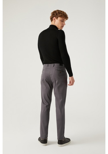 Twn Slim Fit Antrasit Armürlü Chino Pantolon 6ecc3s208232m
