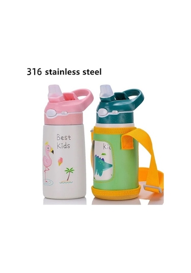Maoyaya 400 Ml Çocuk Termos Su Şişesi - Bebek Ördek Kupa Bebek Termos