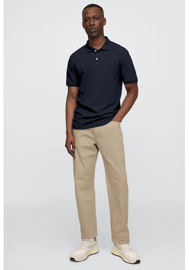 Gap Pike Polo Yaka T-shirt 550531002 Kısa Kol Tişört Erkek T-shirt Lacivert