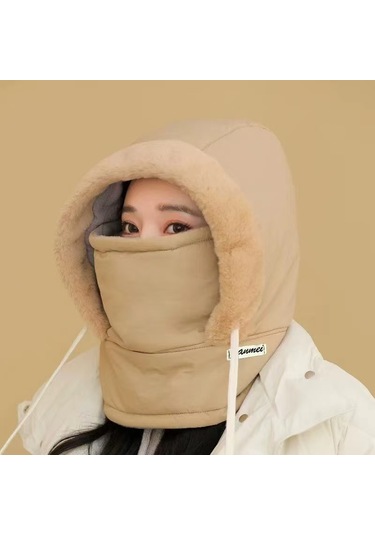 Kış Açık Hava Kayak Termal Yüz Maskesi Boyunluk Şapka Haki