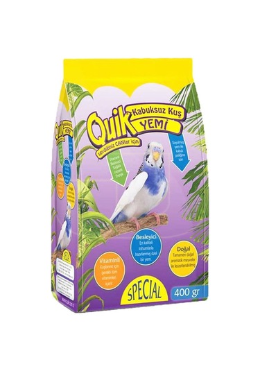 Quik  Kabuksuz Muhabbet Kuşu Yemi  400 Gr