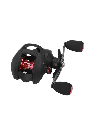 Lemestar 8.1:1 Hızlı Dişli 17+1 Piyasa Manyetik Frenli Uzun Atışlı Metal Köprü Balık Makinesi Kırmızı-siyah