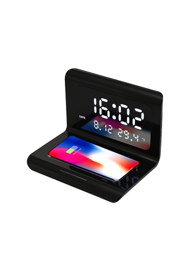 Leezsing "3'ü 1 Arada Akıllı Saat: Kablosuz Şarj, Termometre Ve Alarm Özellikli"