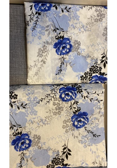 Desenli Tek Kişilik Nevresim Takımı Mavi