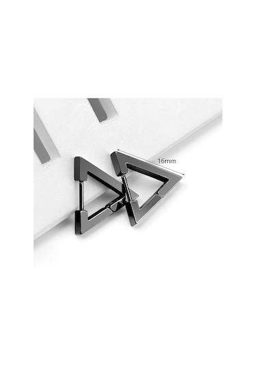 Jzcat Erkekler Ve Kadınlar İçin Geometrik Şekilli Küpeler-tgeh02 Siyah