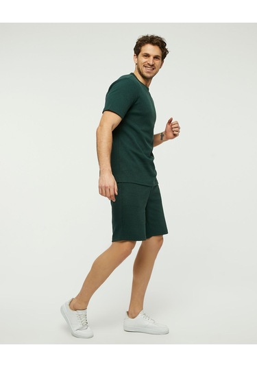 Bella Dossi Waffle Kumaş Şortlu Takım Yeşil