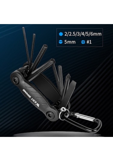 Yaozixa S2 Çelik 8'li Kloplu Bisiklet Tamir Aracı - Antirüzgar, Yüksek Sertlik, Taşınabilir, Sarı Çok Renkli