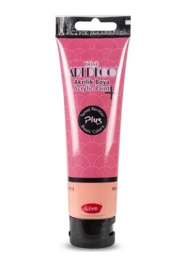 Plus Akrilik Boya 100ml Tüp Bordo 424 Bordo 424