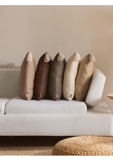 Dune Koleksiyonu 5'li Kırlent Kılıf Seti Bej