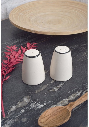 2'li Seramik Tuzluk & Biberlik Siyah