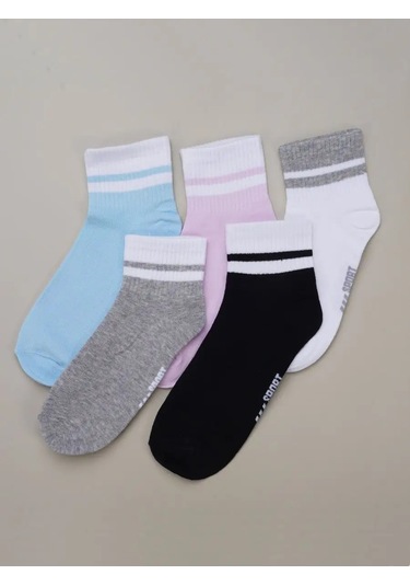 Clever Wear Kısa Çorap 5 Çift Set 147283446 Beyaz