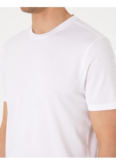 Pierre Cardin Erkek Beyaz Tişört Basic 50302560-vr013 Beyaz