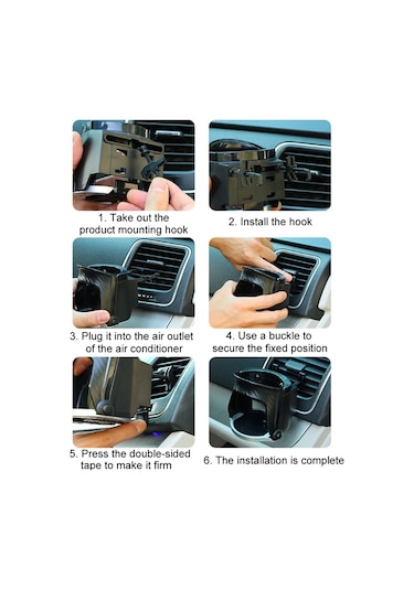 Cbtx Araba Su Bardağı Tutucu Çok Fonksiyonlu Hava Çıkışı Cep Telefonu Tutucu Küllük Karbon Fiber Gümüş Kenar